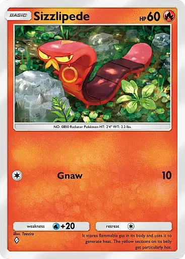 Sizzlipede card