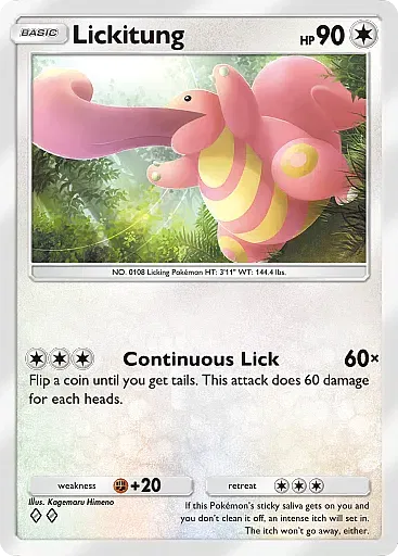 Lickitung card
