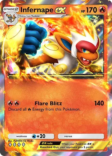 Infernape EX card