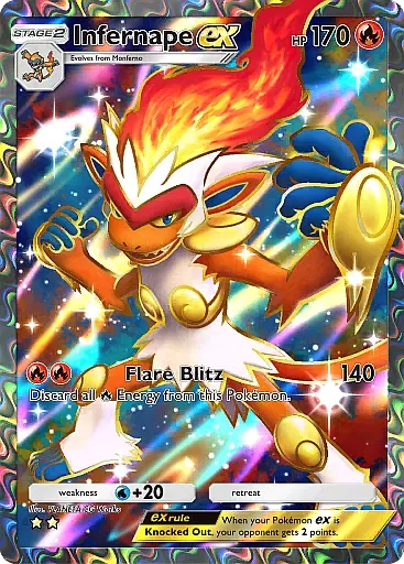 Infernape EX card