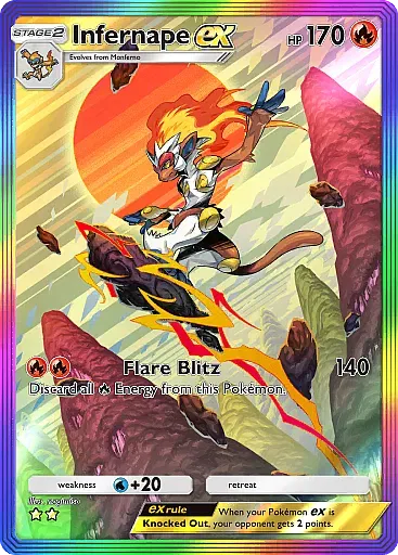 Infernape EX card