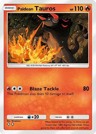 Paldean Tauros card