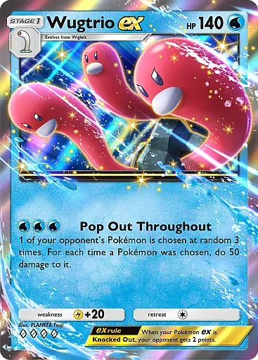 Wugtrio EX card