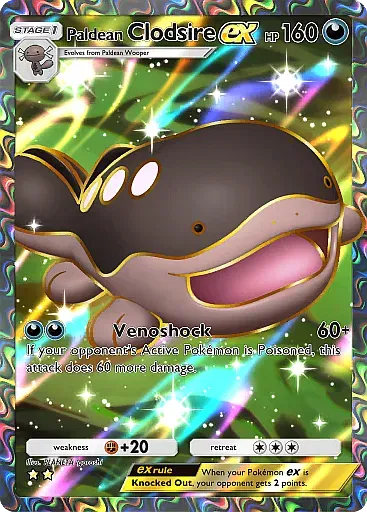 Paldean Clodsire EX card