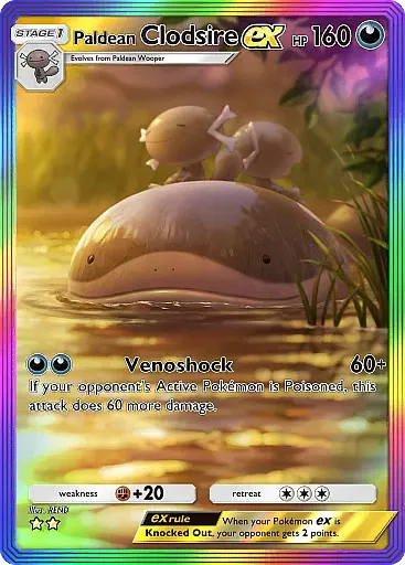 Paldean Clodsire EX card