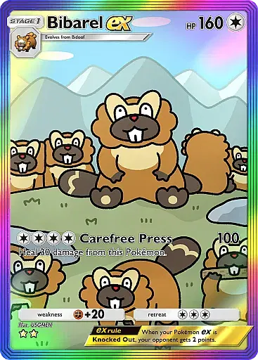 Bibarel EX card