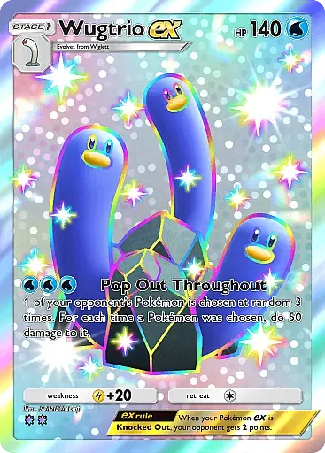 Wugtrio EX card