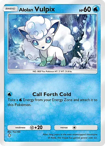 Alolan Vulpix card