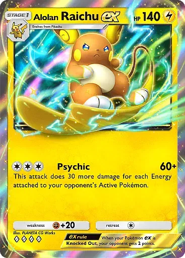 Alolan Raichu EX card