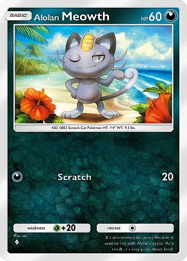 Alolan Meowth card