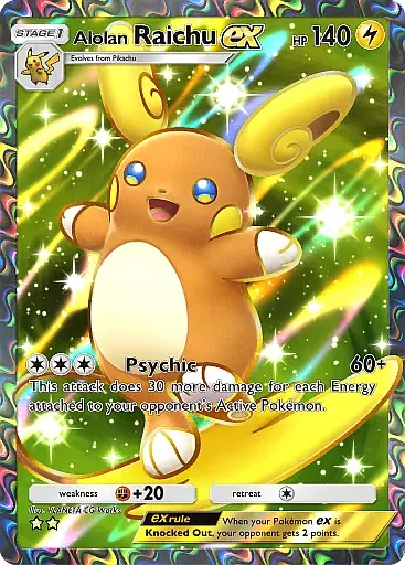 Alolan Raichu EX card