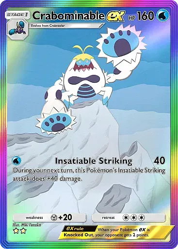 Crabominable EX card