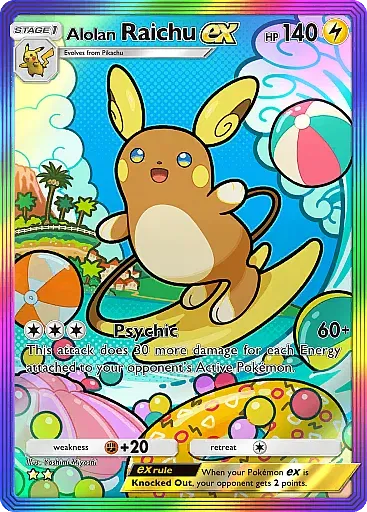 Alolan Raichu EX card