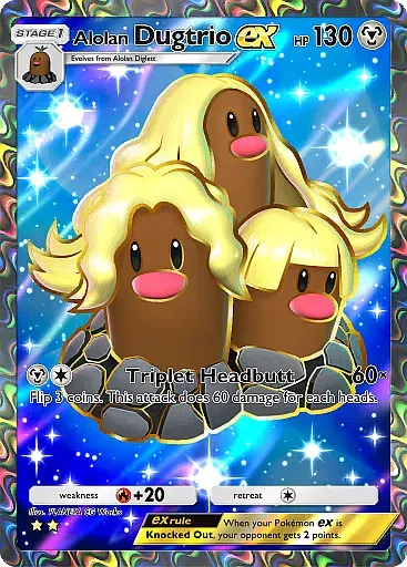 Alolan Dugtrio ex card